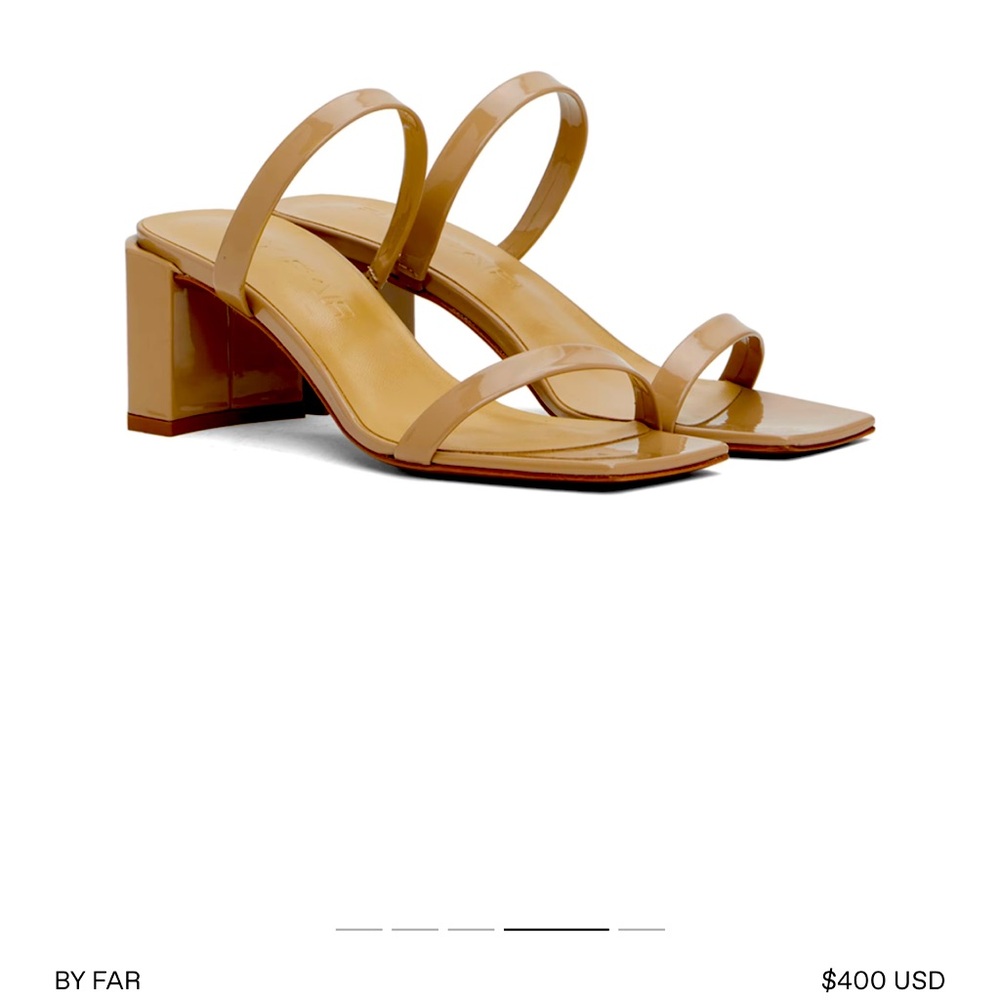 BY FAR Tanya Patent Leather Sandals